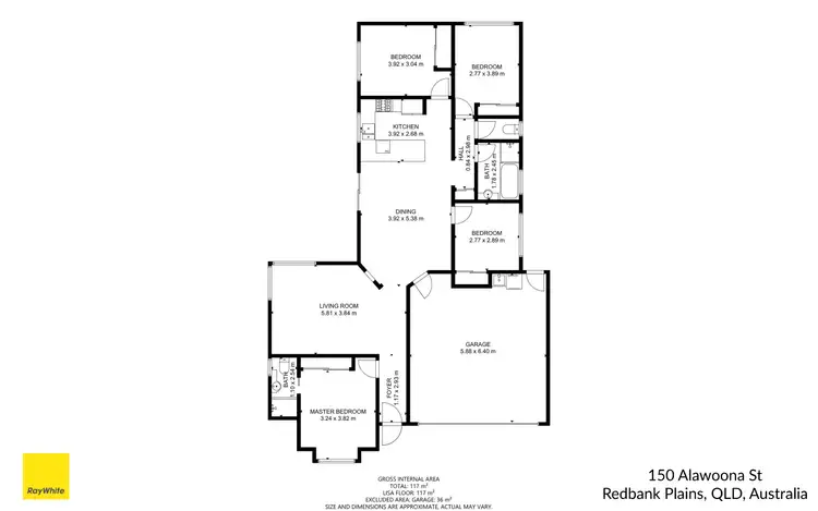 Floorplan of Homely house listing, 150 Alawoona Street, Redbank Plains QLD 4301
