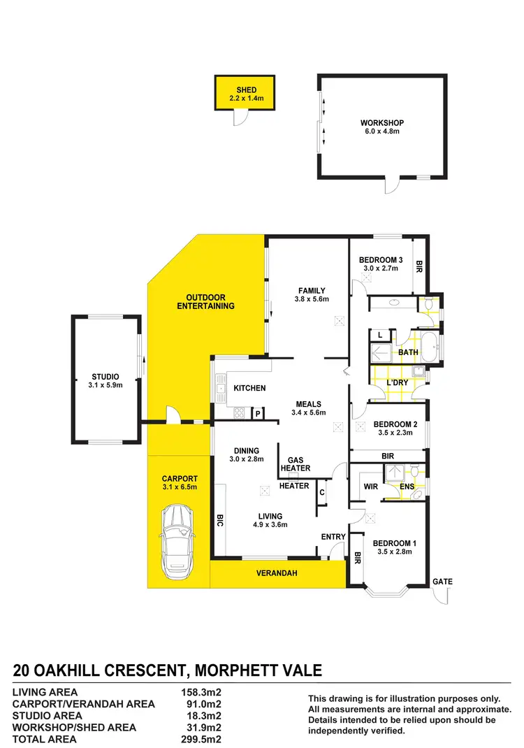 Floorplan of Homely house listing, 20 Oakhill Crescent, Morphett Vale SA 5162