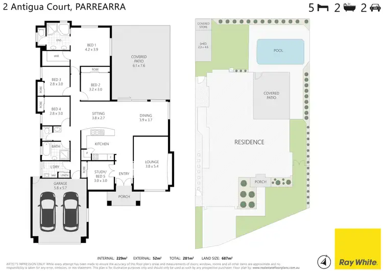 Floorplan of Homely house listing, 2 Antigua Court, Kawana Island QLD 4575