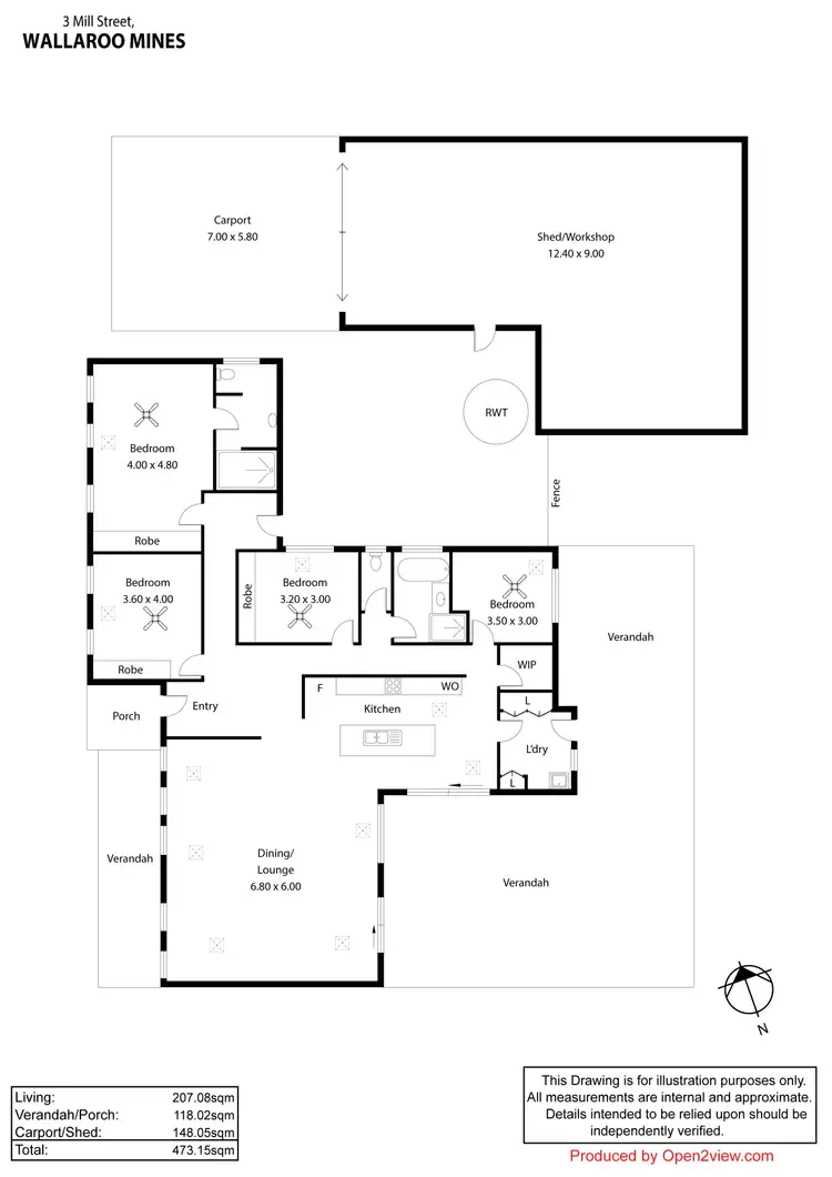 Floorplan of Homely house listing, 3 Mill Street, Kadina SA 5554