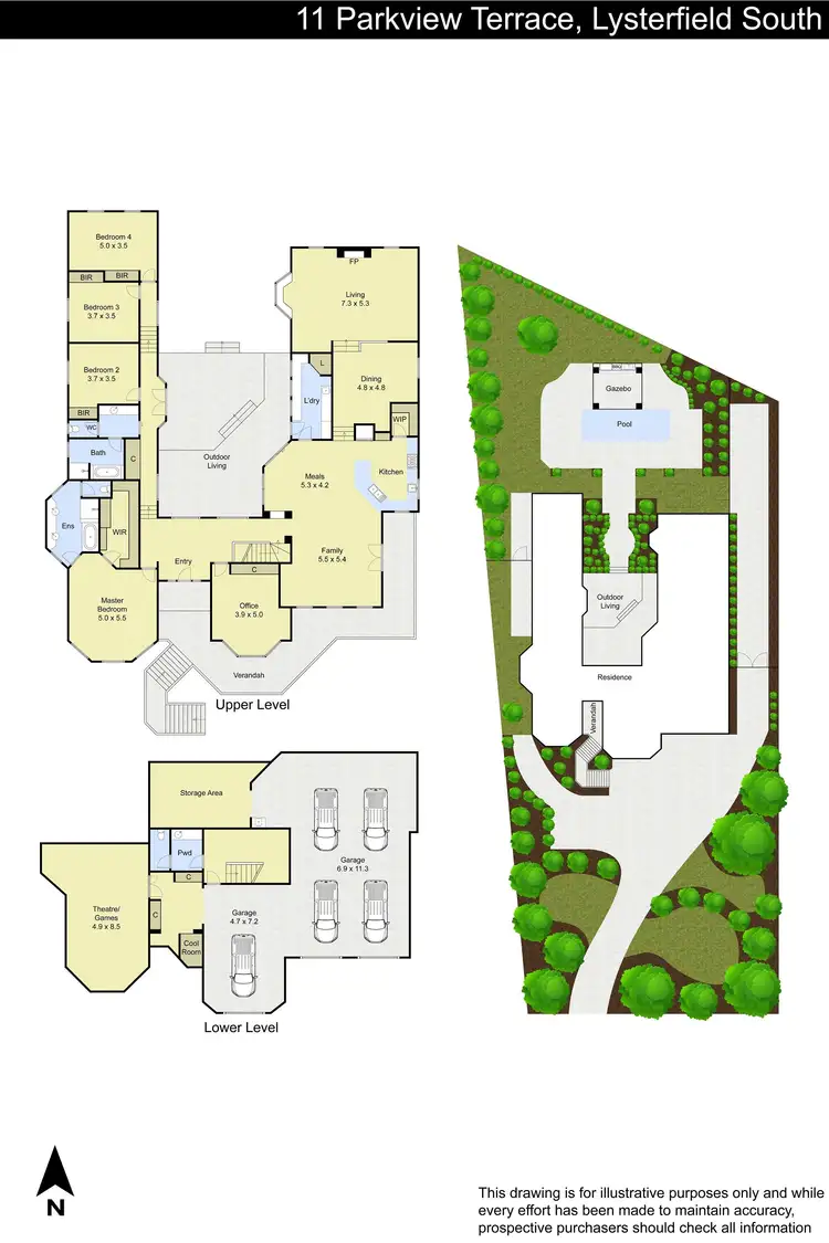 Floorplan of Homely house listing, 11 Parkview Terrace, Lysterfield South VIC 3156