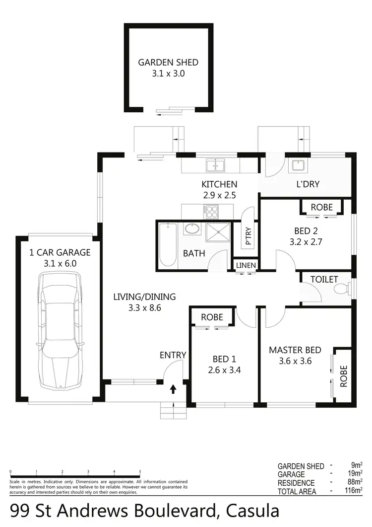 Floorplan of Homely house listing, 99 St Andrews Boulevard, Casula NSW 2170