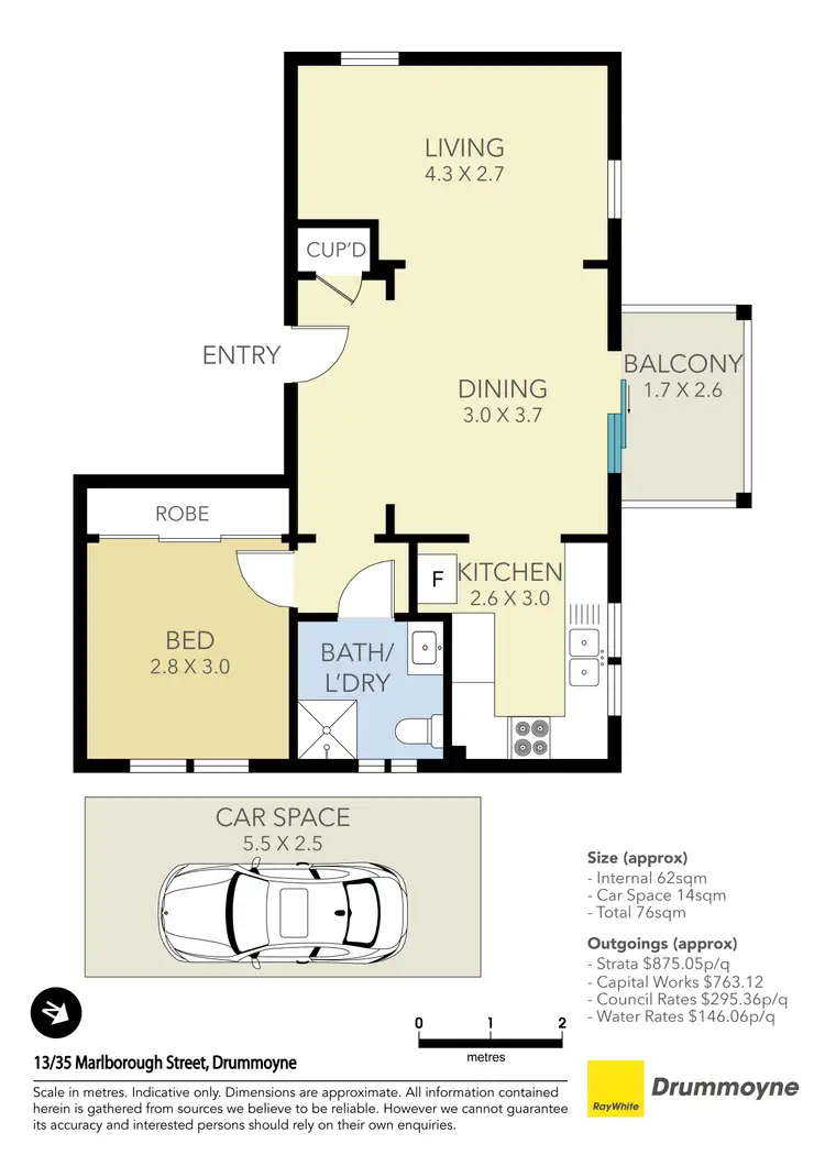 Floorplan of Homely apartment listing, 13/35 Marlborough Street, Drummoyne NSW 2047