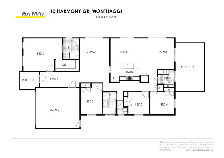 Floorplan of Homely house listing, 10 Harmony Grove, Wonthaggi VIC 3995