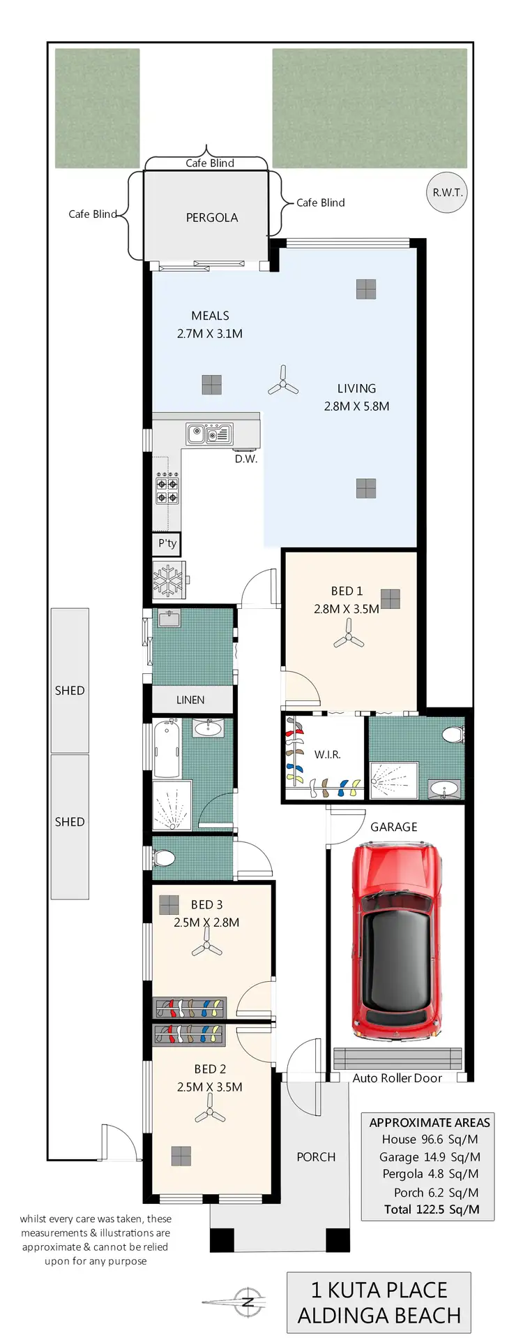 Floorplan of Homely house listing, 1 Kuta Place, Aldinga Beach SA 5173