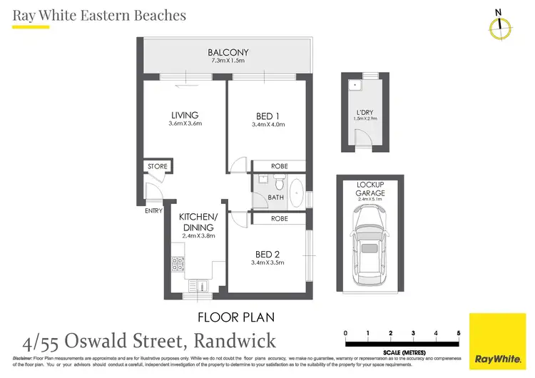Floorplan of Homely unit listing, 4/55 Oswald Street, Randwick NSW 2031