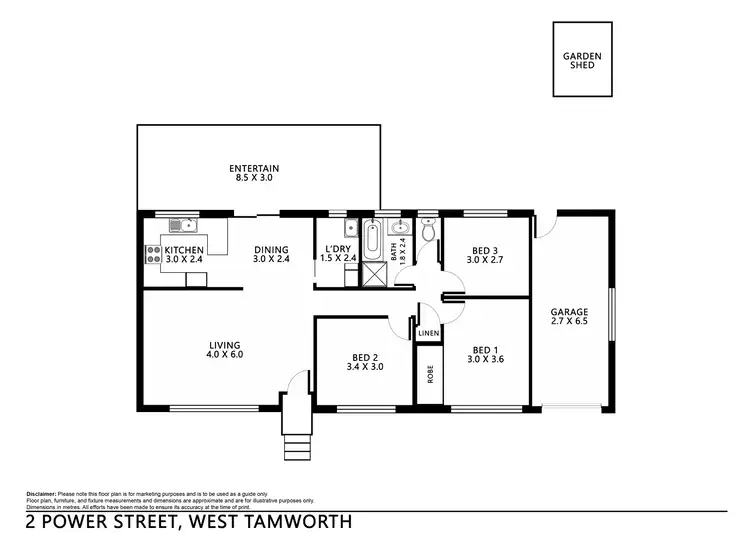 Floorplan of Homely house listing, 2 Power Street, Tamworth NSW 2340