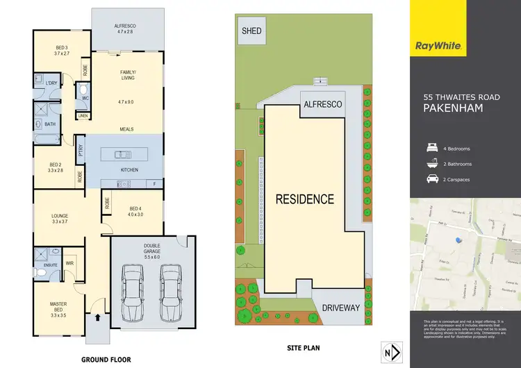 Floorplan of Homely house listing, 55 Thwaites Road, Pakenham VIC 3810