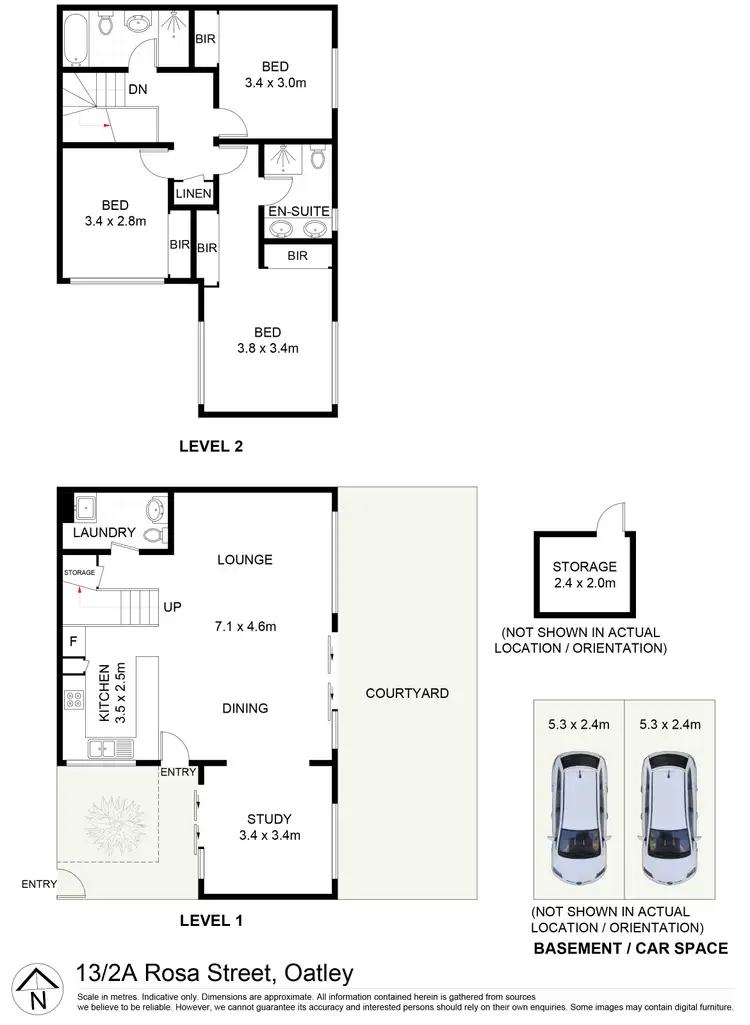 Floorplan of Homely townhouse listing, 13/2A Rosa Street, Oatley NSW 2223