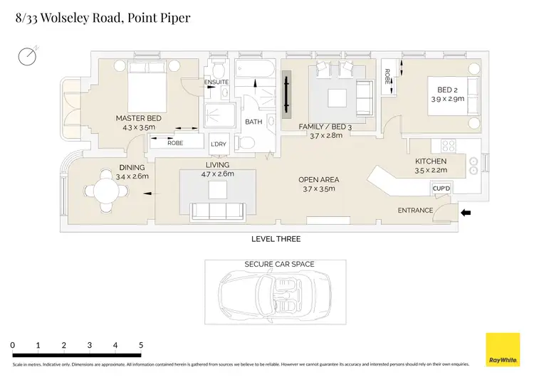 Floorplan of Homely apartment listing, 8/33 Wolseley Road, Point Piper NSW 2027