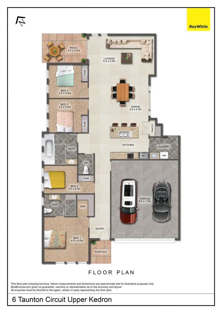 Floorplan of Homely house listing, 6 Taunton Circuit, Upper Kedron QLD 4055