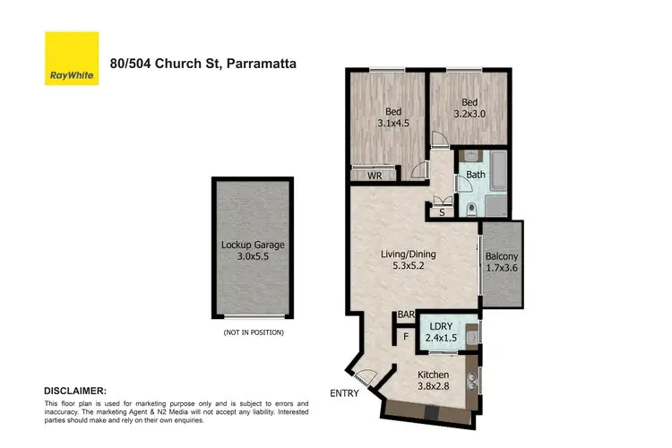 Floorplan of Homely unit listing, 80/504-516 Church Street, Parramatta NSW 2150