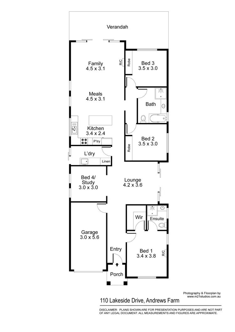 Floorplan of Homely house listing, 110 Lakeside Drive, Andrews Farm SA 5114