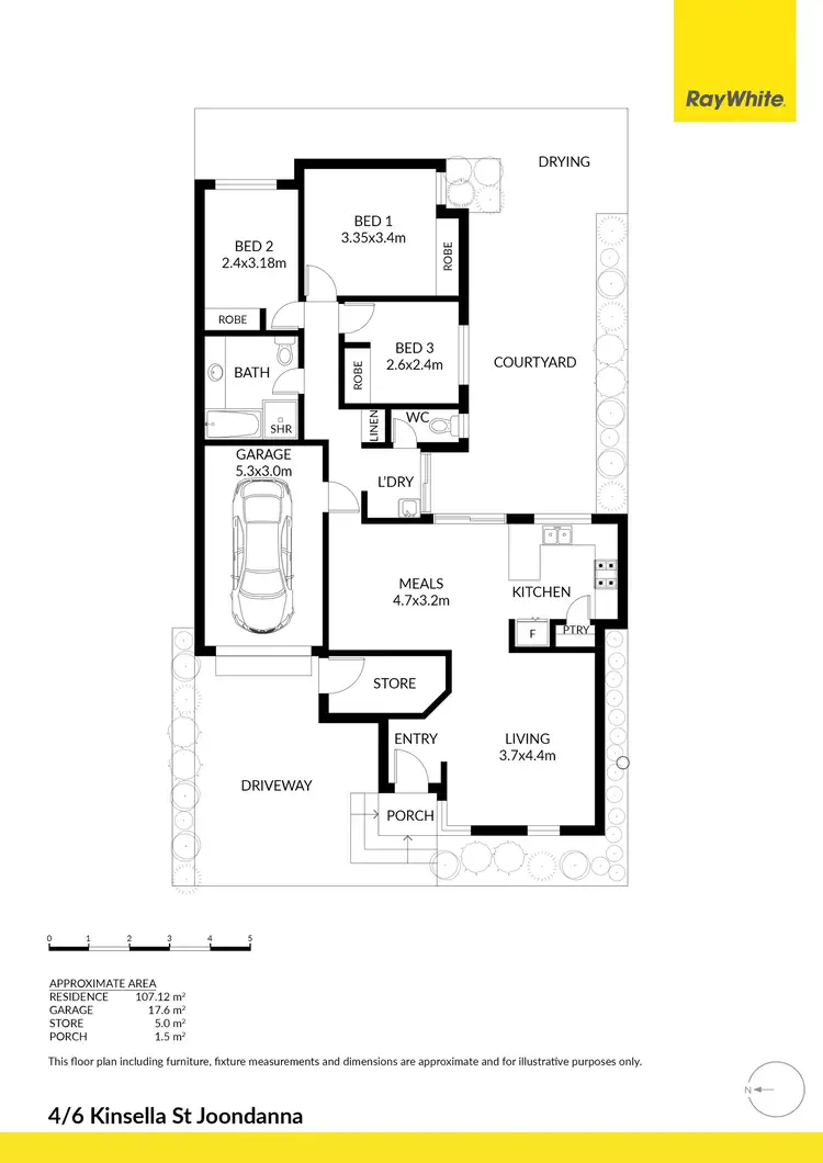 Floorplan of Homely villa listing, 4/6 Kinsella Street, Joondanna WA 6060