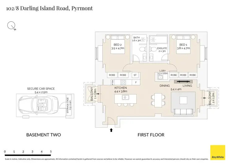 Floorplan of Homely apartment listing, 102/8 Darling Island Road, Pyrmont NSW 2009