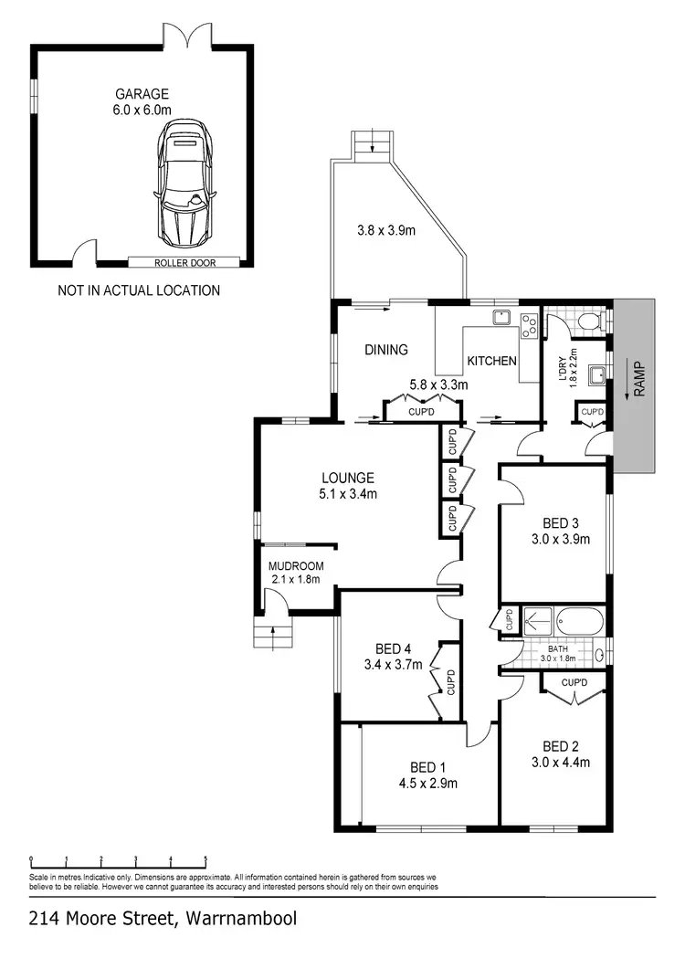 Floorplan of Homely house listing, 214 Moore Street, Warrnambool VIC 3280