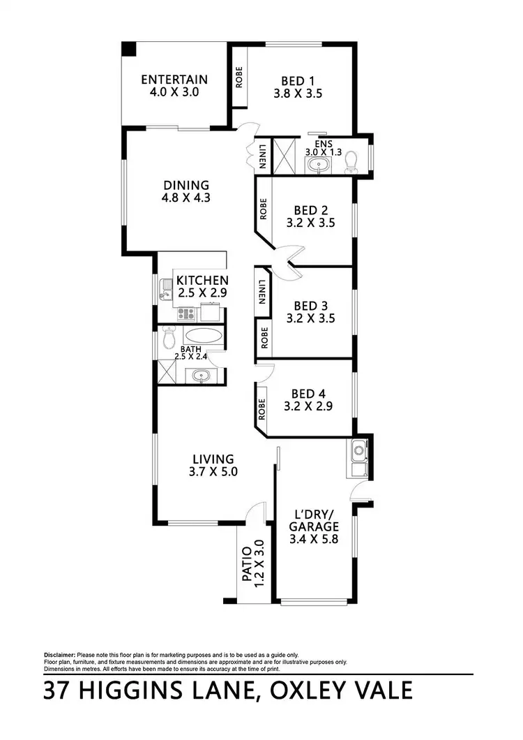 Floorplan of Homely house listing, 37 Higgins Lane, Tamworth NSW 2340