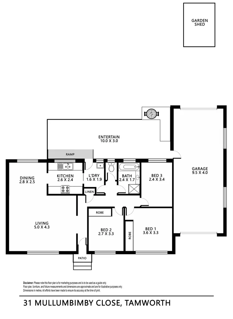 Floorplan of Homely house listing, 31 Mullumbimby Close, Tamworth NSW 2340