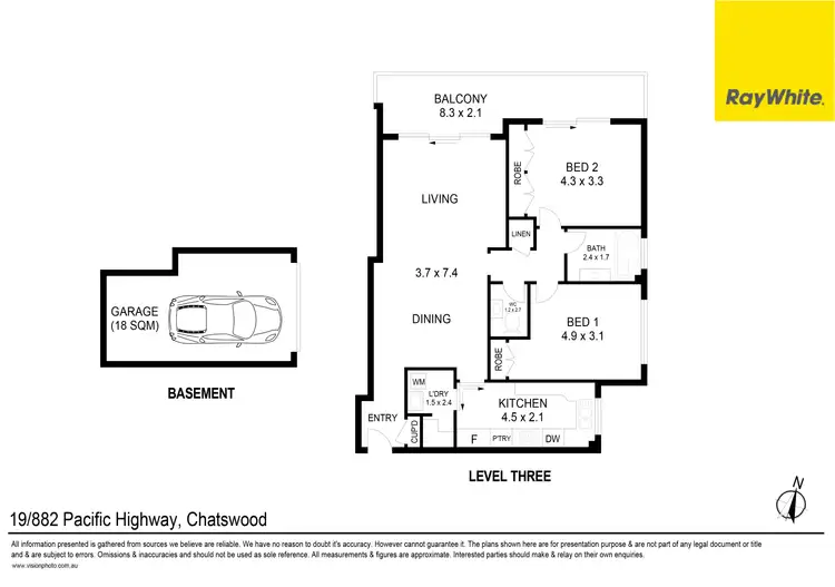 Floorplan of Homely unit listing, 19/882 Pacific Highway, Chatswood NSW 2067