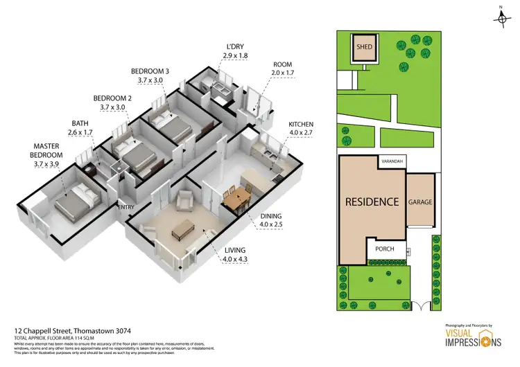 Floorplan of Homely house listing, 12 Chappell Street, Thomastown VIC 3074