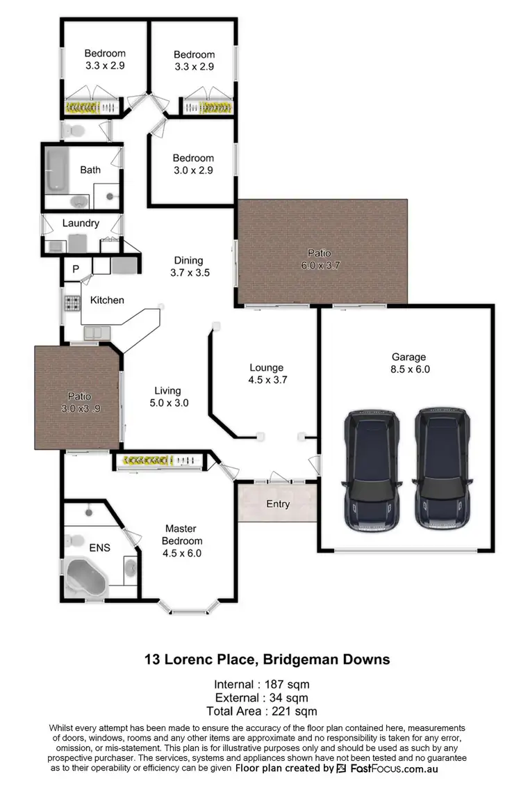 Floorplan of Homely house listing, 13 Lorenc Place, Bridgeman Downs QLD 4035