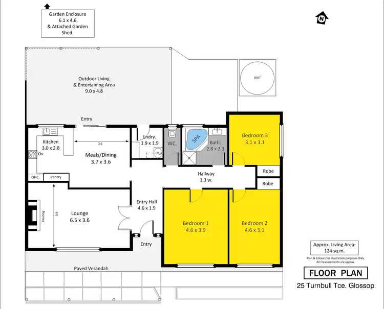 Floorplan of Homely house listing, 25 Turnbull Terrace, Glossop SA 5344