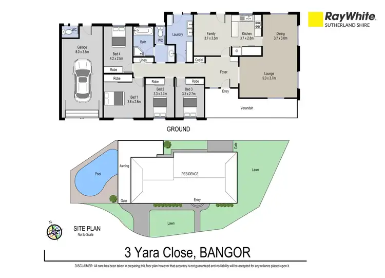Floorplan of Homely house listing, 3 Yara Close, Bangor NSW 2234