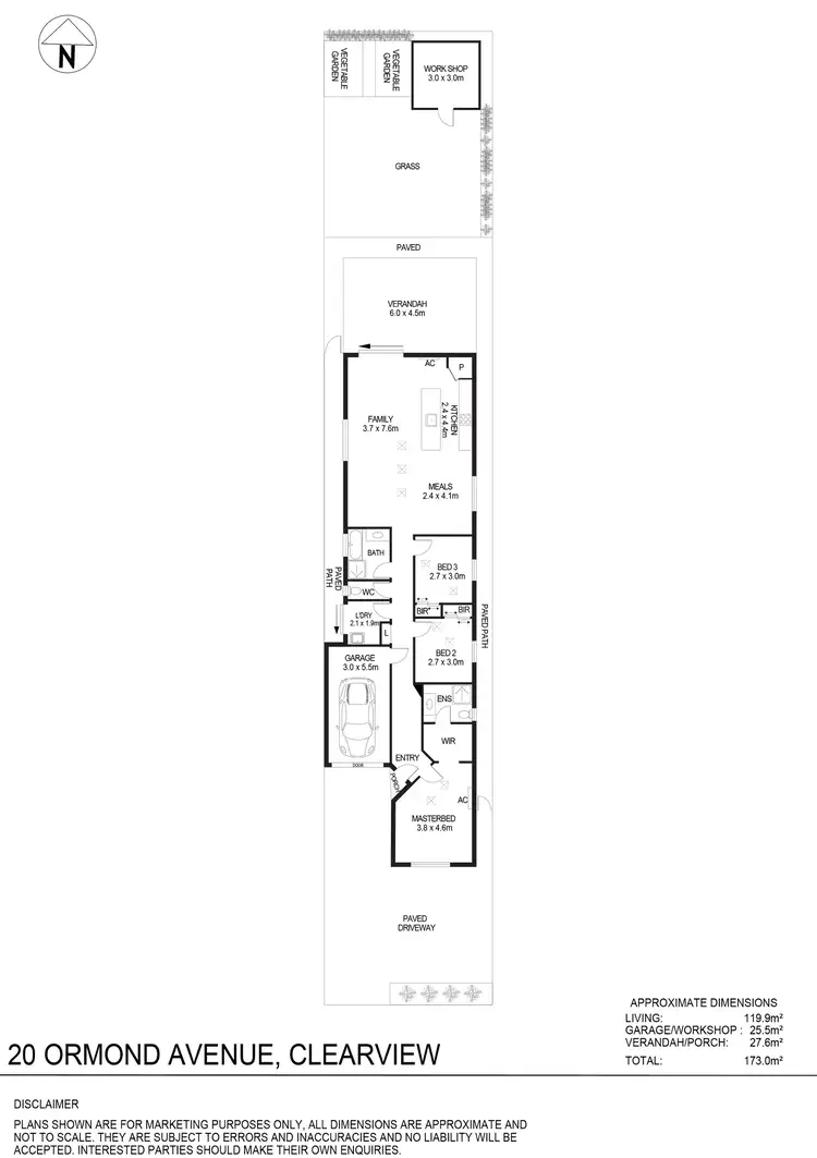Floorplan of Homely house listing, 20 Ormond Avenue, Clearview SA 5085