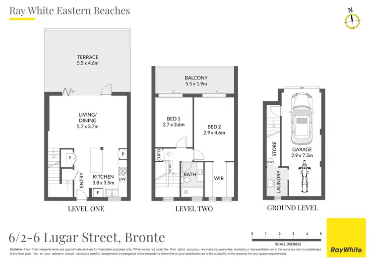Floorplan of Homely townhouse listing, 6/2-6 Lugar Street, Bronte NSW 2024