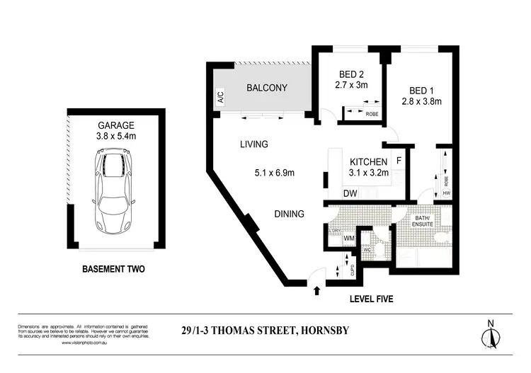 Floorplan of Homely apartment listing, 29/1-3 Thomas Street, Hornsby NSW 2077