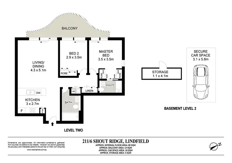 Floorplan of Homely apartment listing, 211/6 Shout Ridge, Lindfield NSW 2070