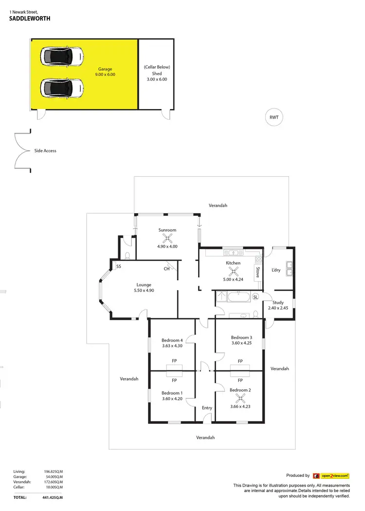 Floorplan of Homely house listing, 1 Newark Street, Saddleworth SA 5413