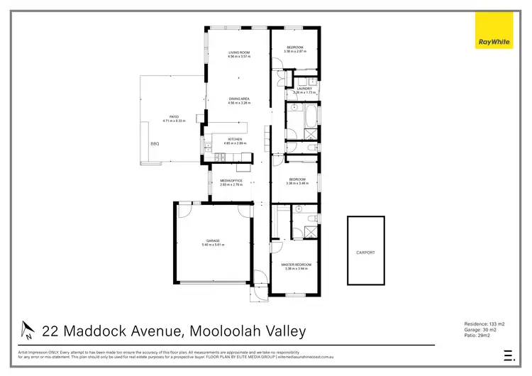 Floorplan of Homely house listing, 22 Maddock Avenue, Mooloolah Valley QLD 4553
