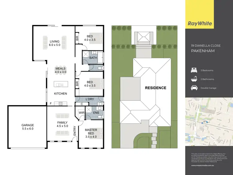 Floorplan of Homely house listing, 19 Dianella Close, Pakenham VIC 3810