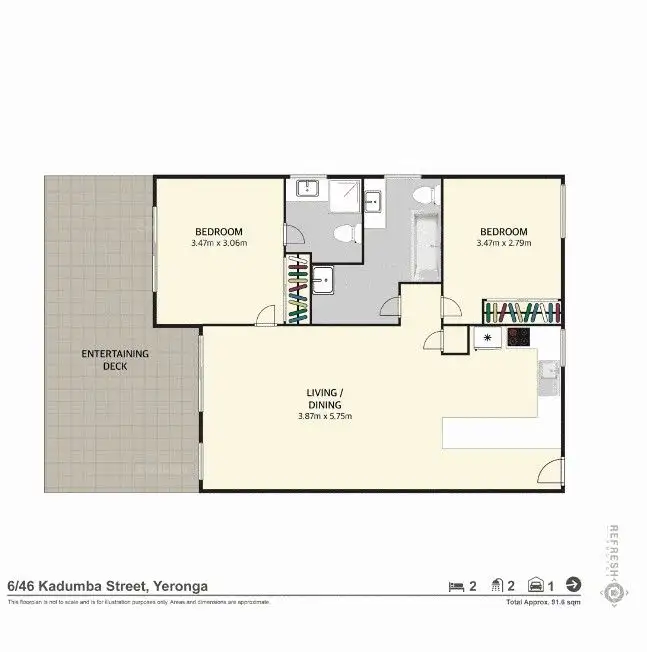 Floorplan of Homely unit listing, 6/46 Kadumba Street, Yeronga QLD 4104