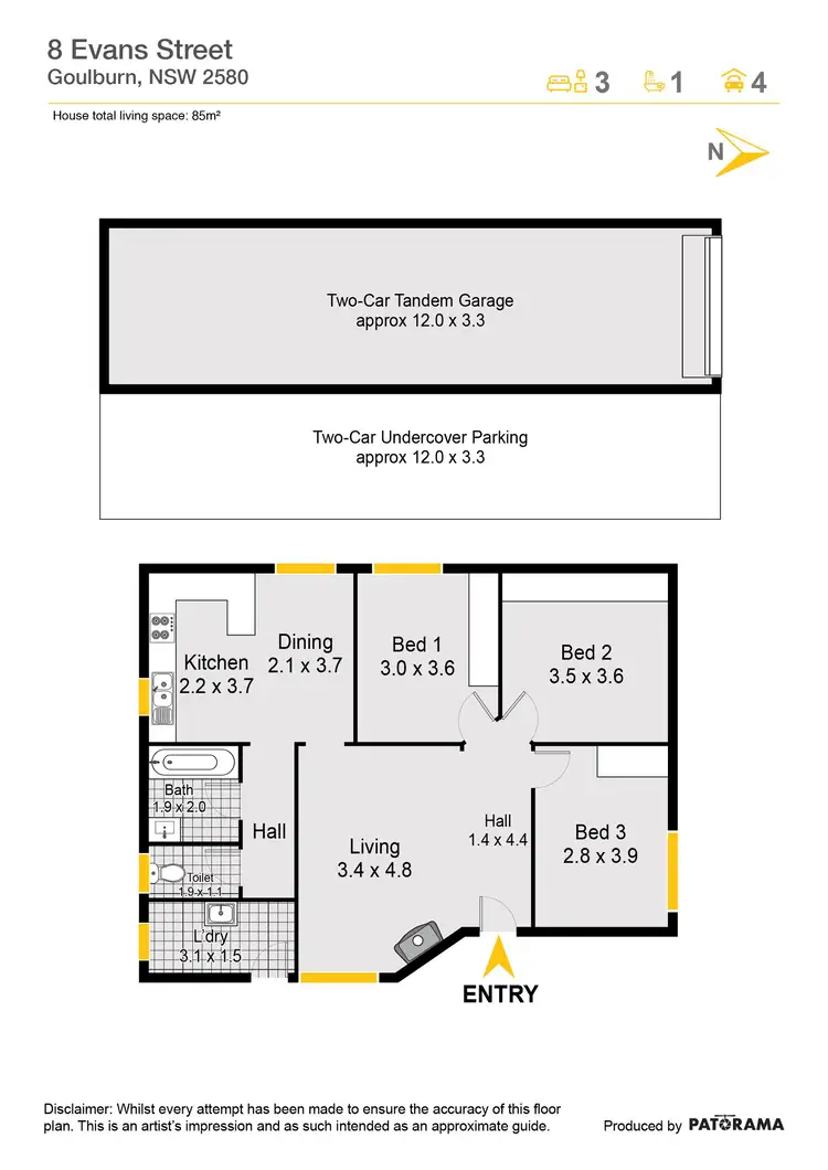 Floorplan of Homely house listing, 8 Evans Street, Goulburn NSW 2580