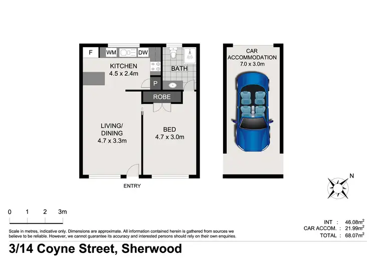 Floorplan of Homely unit listing, 3/14 Coyne Street, Sherwood QLD 4075