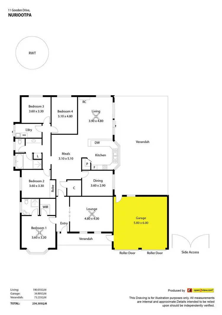 Floorplan of Homely house listing, 11 Gooden Drive, Nuriootpa SA 5355