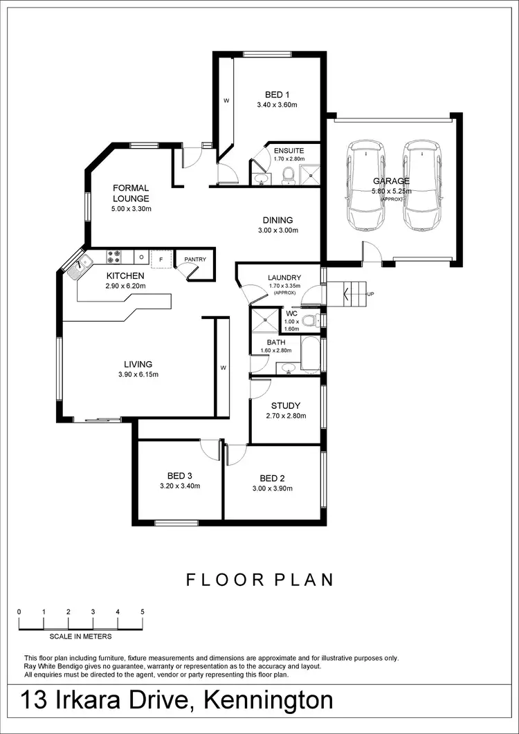 Floorplan of Homely house listing, 13 Irkara Drive, Kennington VIC 3550