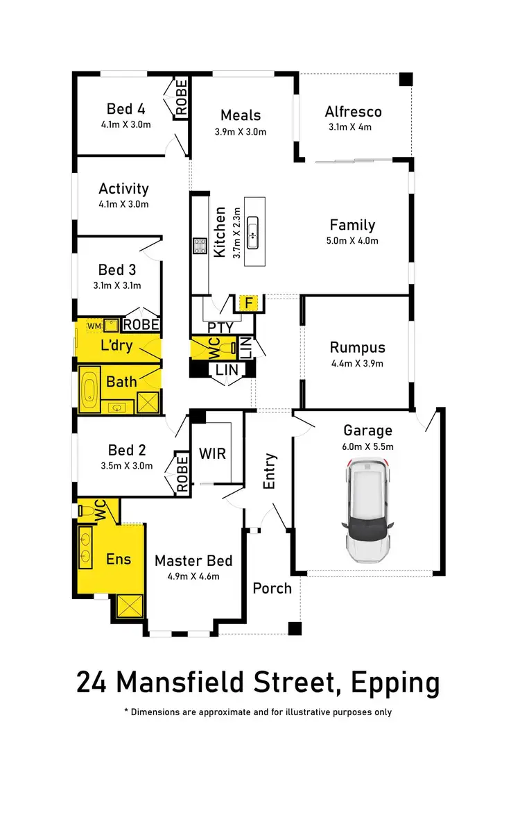 Floorplan of Homely house listing, 24 Mansfield Street, Epping VIC 3076