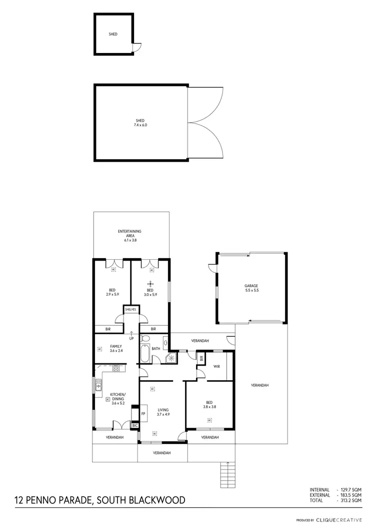 Floorplan of Homely house listing, 12 Penno Parade South, Blackwood SA 5051