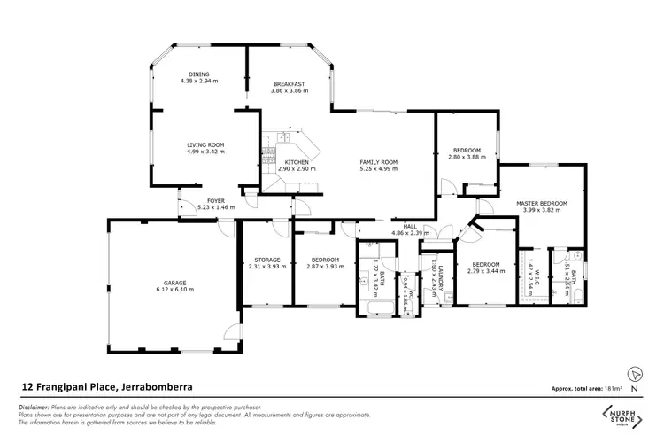 Floorplan of Homely house listing, 12 Frangipani Place, Jerrabomberra NSW 2619