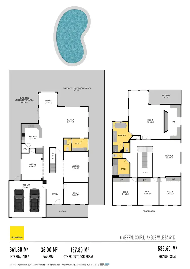 Floorplan of Homely house listing, 6 Merryl Court, Angle Vale SA 5117