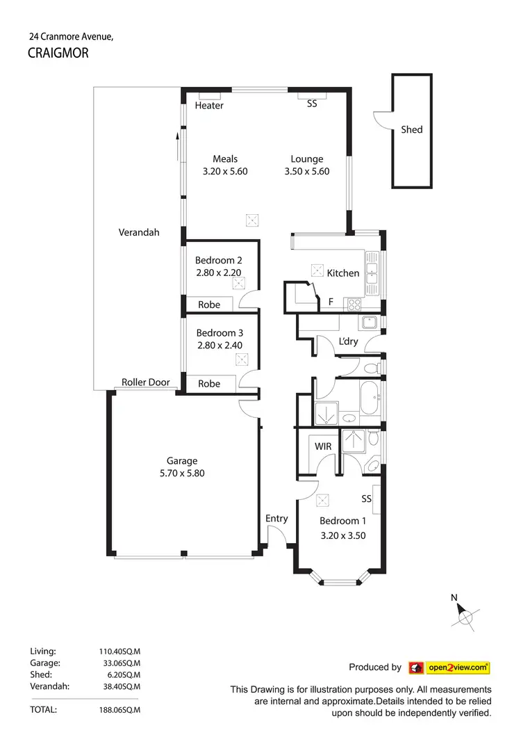 Floorplan of Homely house listing, 24 Cranmore Avenue, Craigmore SA 5114