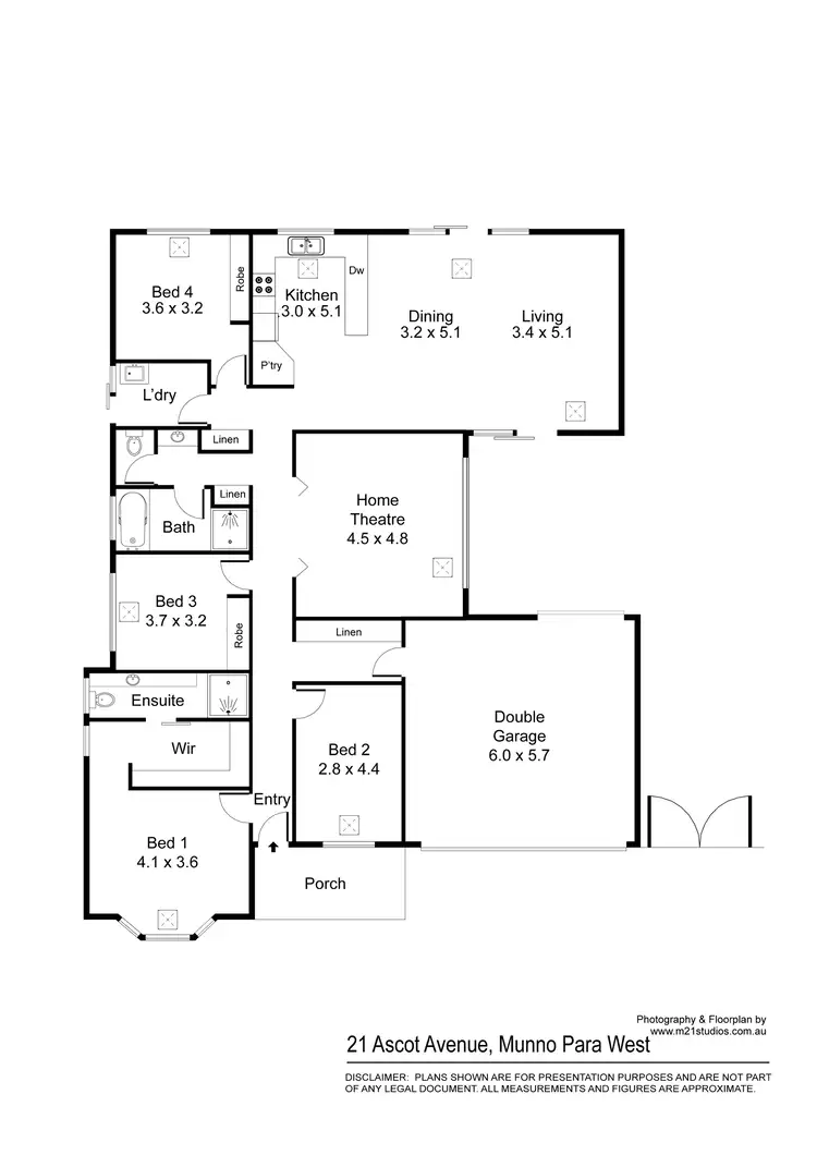Floorplan of Homely house listing, 21 Ascot Avenue, Munno Para West SA 5115