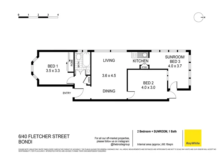 Floorplan of Homely apartment listing, 6/40 Fletcher Street, Bondi NSW 2026