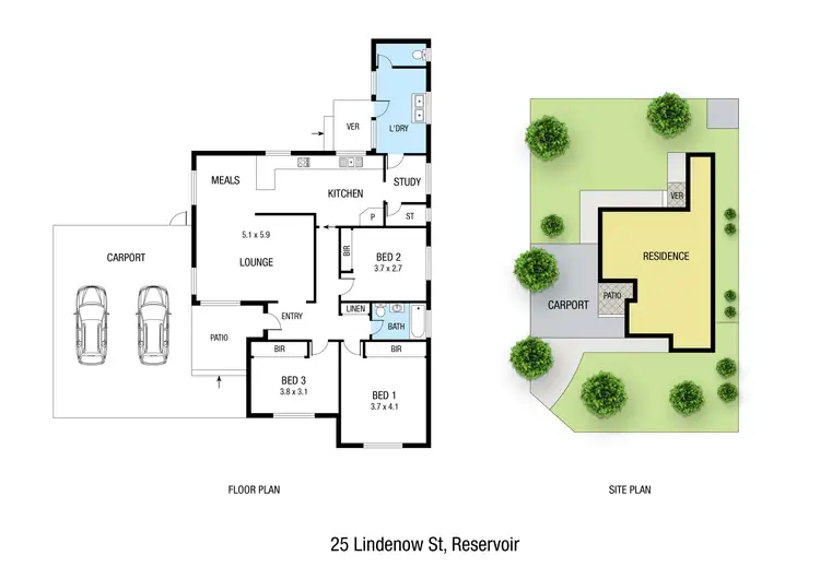 Floorplan of Homely house listing, 25 Lindenow Street, Reservoir VIC 3073