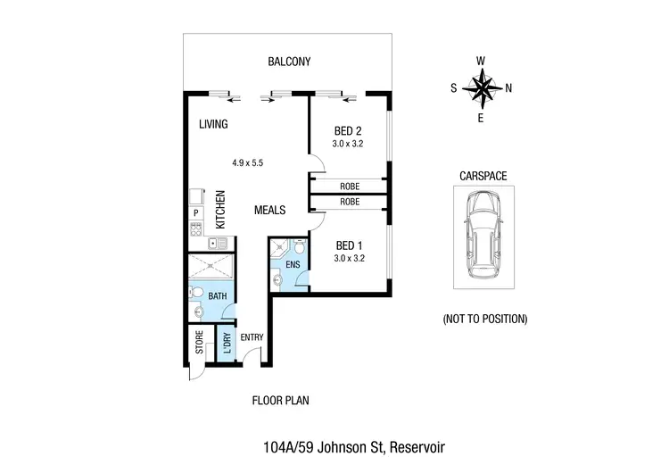 Floorplan of Homely apartment listing, 104a/59 Johnson Street, Reservoir VIC 3073