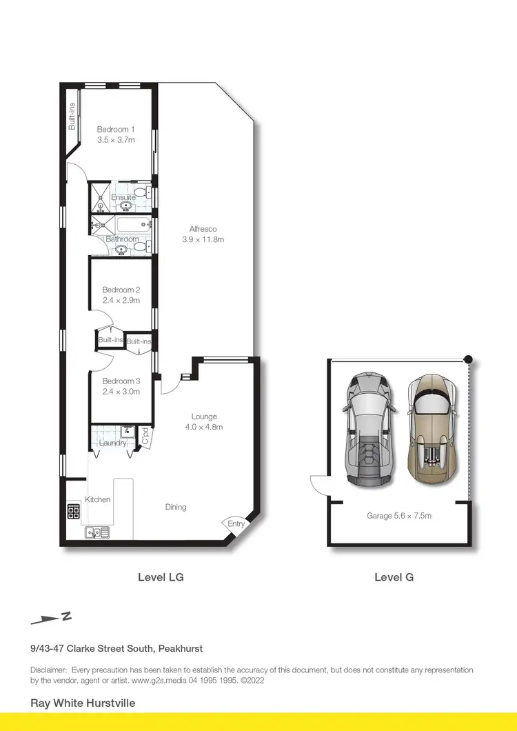 Floorplan of Homely villa listing, 9/43-47 Clarke Street, Peakhurst NSW 2210