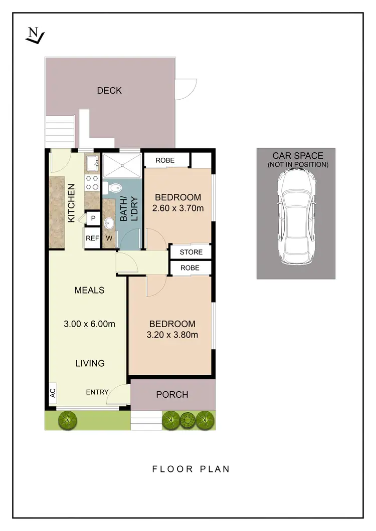 Floorplan of Homely villa listing, 1/32 Liverpool Street, Coburg VIC 3058